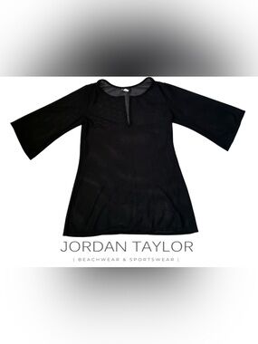 BLACK SHEER BEACH COVER UP JORDAN TAYLOR COLLECTION